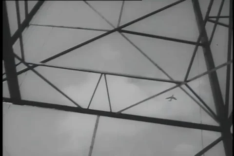 A new weather radar network is in under-construction - 1956 Stock Footage 99085148