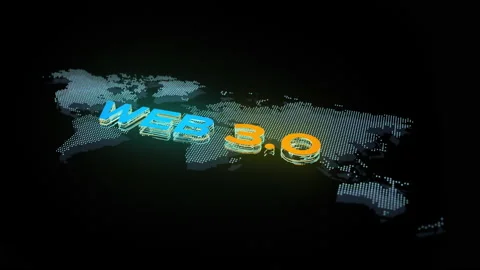 New WEB 3.0 background concept, Technology digital of decentralized social Stock Footage 186386411