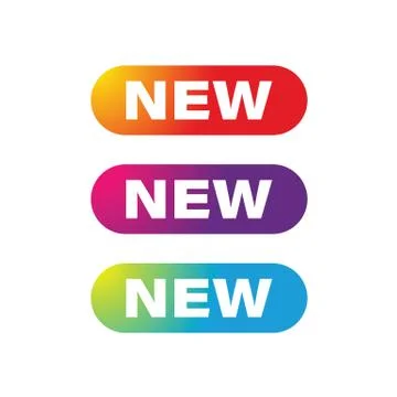 New web button set Illustrazione stock