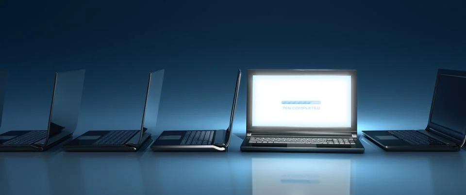 New website introduction - widescreen Stock Illustration