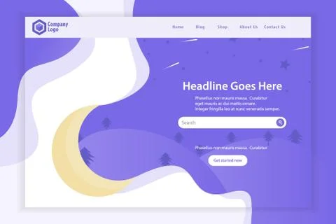 New Website Landing Page Vector Template Design イラスト素材