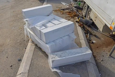 New White Concrete Blocks Stock Photos