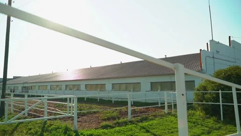 New white facade of the stable Stock Footage 301717123