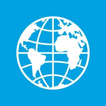 New white globe 스톡 일러스트