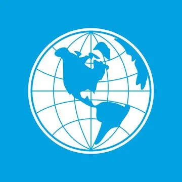 New white globe Stock Illustration