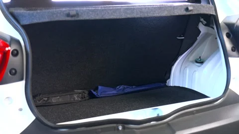 New white indian car boot space Stock Footage 266410653