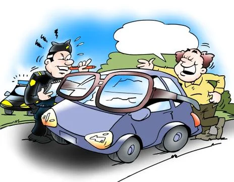 New windshield for visually impaired persons Stock Illustration