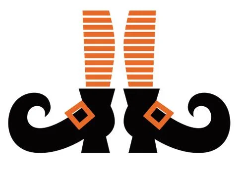 New Witch legs : orange Stock Illustration
