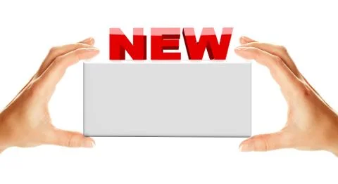New word with banner Illustrazione stock