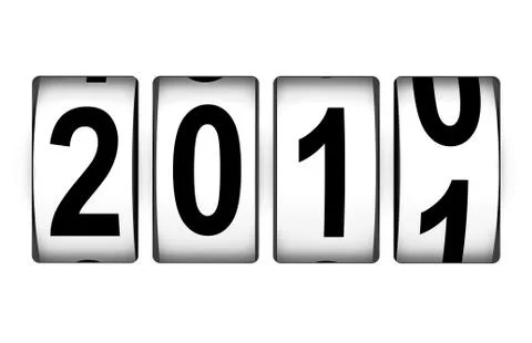 New Year 2011 counter Illustrazione stock