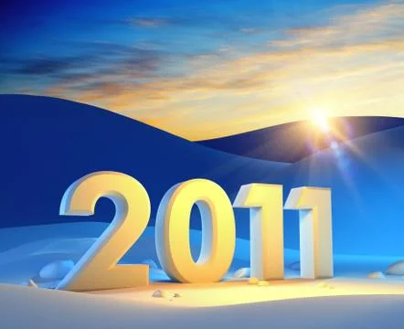 New year 2011 Illustrazione stock