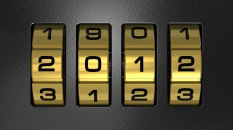 New Year 2012 code lock Stock Footage 8895831
