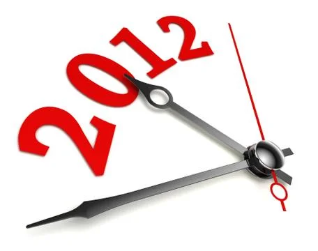 New year 2012 concept clock Stock Illustration