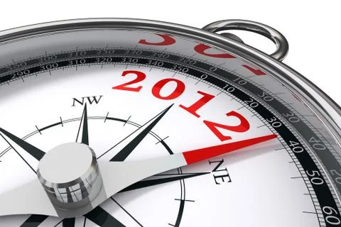 New year 2012 concept compass Stock Photos