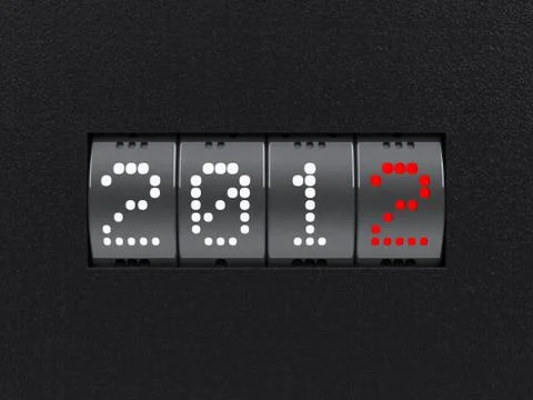 New year 2012 counter Illustrazione stock