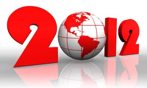 New year 2012 earth globe Stock Illustration