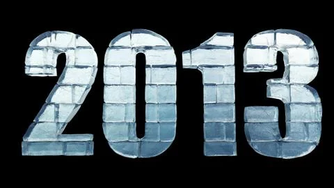 New year 2013 - with clipping path.. Stock Illustration
