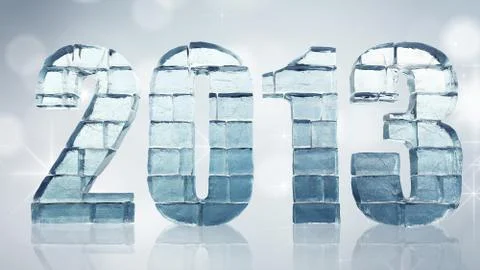 New year 2013 - with clipping path.. Stock Illustration