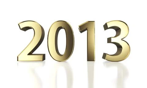 New year 2013 isolated on white background Stock Illustration