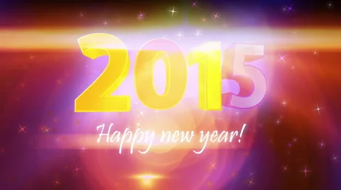New Year 2014 animated presentation 3d screensaver Stock Footage 42869343