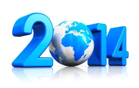 New Year 2014 concept Stock Illustration