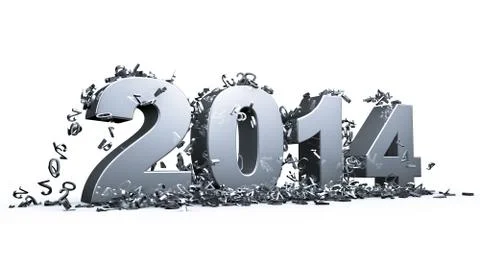 New year 2014 Stock Illustration