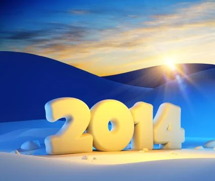 New year 2014 Stock Illustration