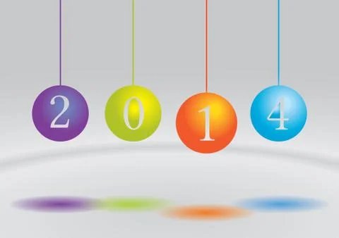 New Year 2014 Stock Illustration