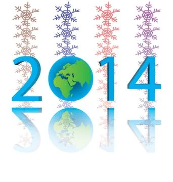 New year 2014 Illustrazione stock