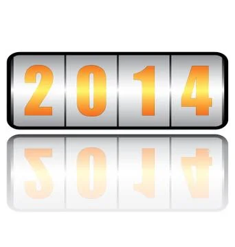 New year 2014 Stock Illustration