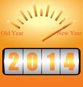 New year 2014 Stock Illustration