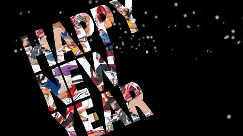 New Year 2014, motion card Video stock 9380422