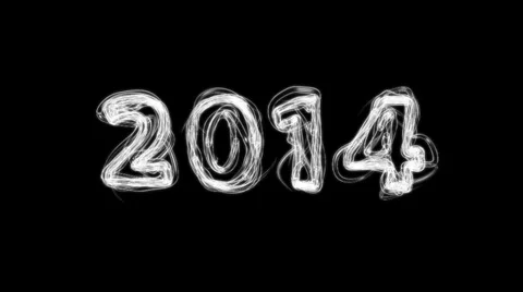 New Year 2014 Title with Alpha 動画素材 32481136