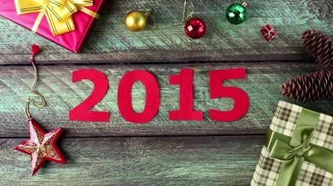 New year 2015 calendar Video stock 56715151