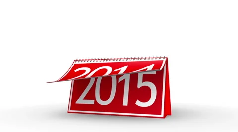 New Year 2015 Calendar (with Matte) Video stock 41632053