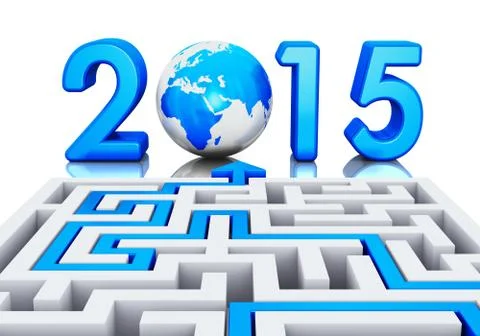 New Year 2015 concept Illustrazione stock