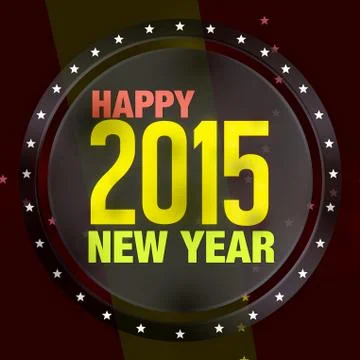 New year 2015 creative graphic illustration Stock Illustration