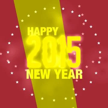 New year 2015 creative graphic illustration Stock Illustration