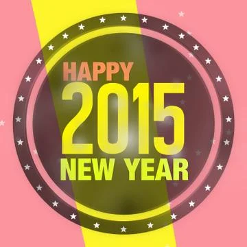 New year 2015 creative graphic illustration Stock Illustration