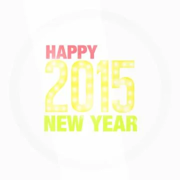 New year 2015 creative graphic illustration Stock Illustration