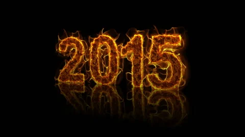 New Year 2015 fire effect (loop) Stock Footage 42686866