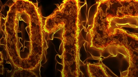 New Year 2015 fire effect Stock Footage 42786616