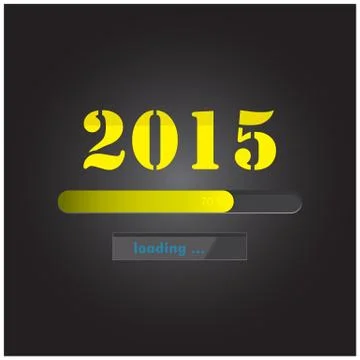New year 2015 loading background,happy new year template. Stock Illustration