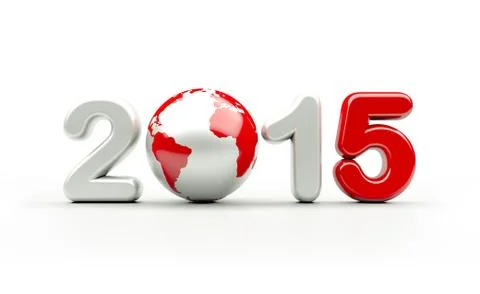 New year 2015 logo | 3d illustration Stock Illustration