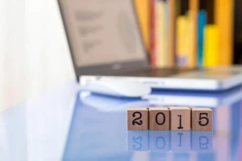 New year 2015, setting goals for business success Stock Photos