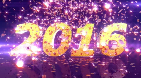 New Year 2016 Animation Video stock 55790552
