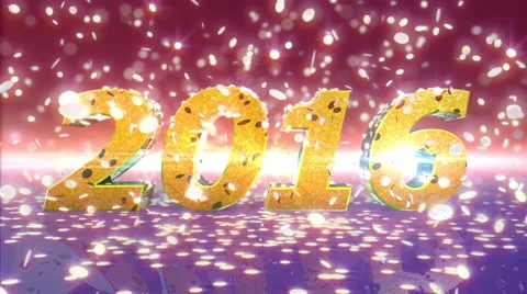 New Year 2016 Animation Stock Footage 55808315