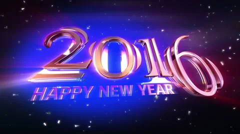 New Year 2016 Animation Stock Footage 55809411