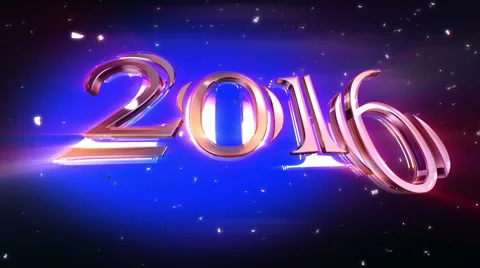 New Year 2016 Animation Video stock 55818115
