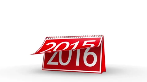 New Year 2016 Calendar (with Matte) Video stock 59778542